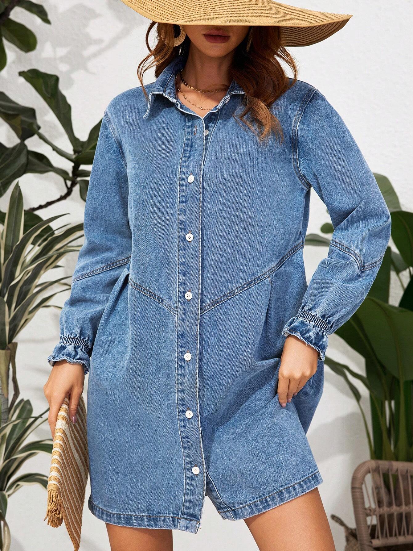 VCAY Loose Fit Denim Dress