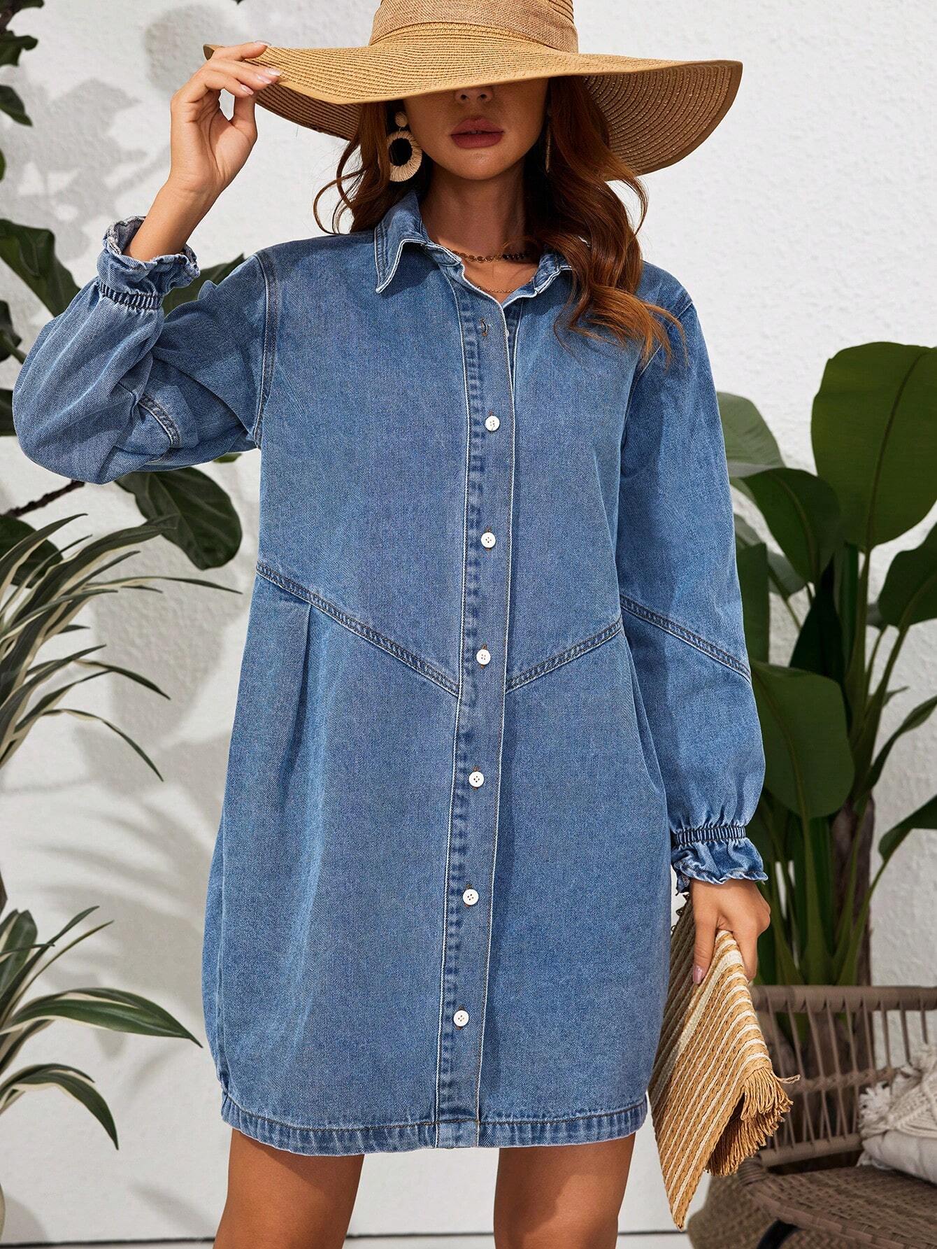 VCAY Loose Fit Denim Dress