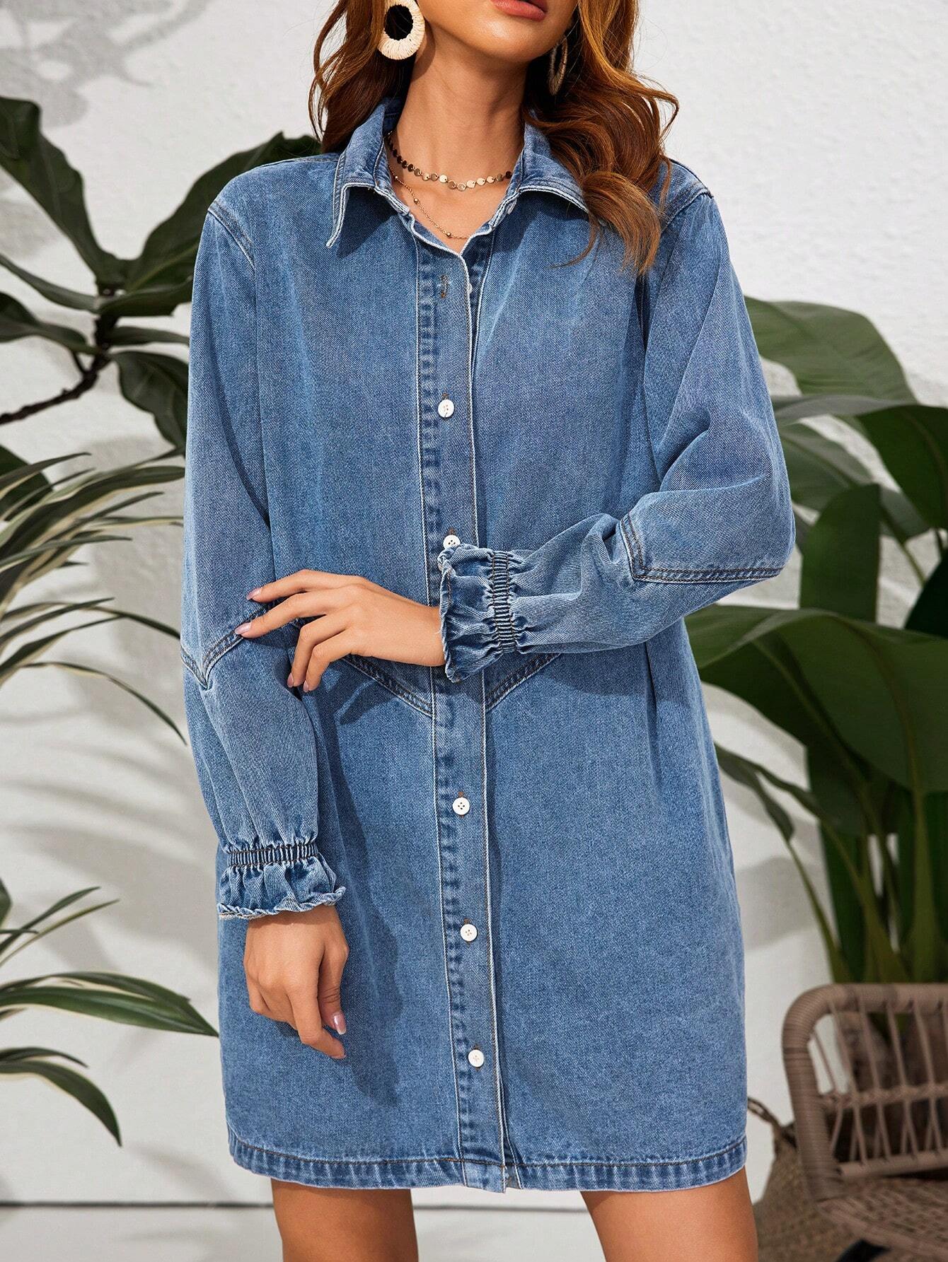 VCAY Loose Fit Denim Dress