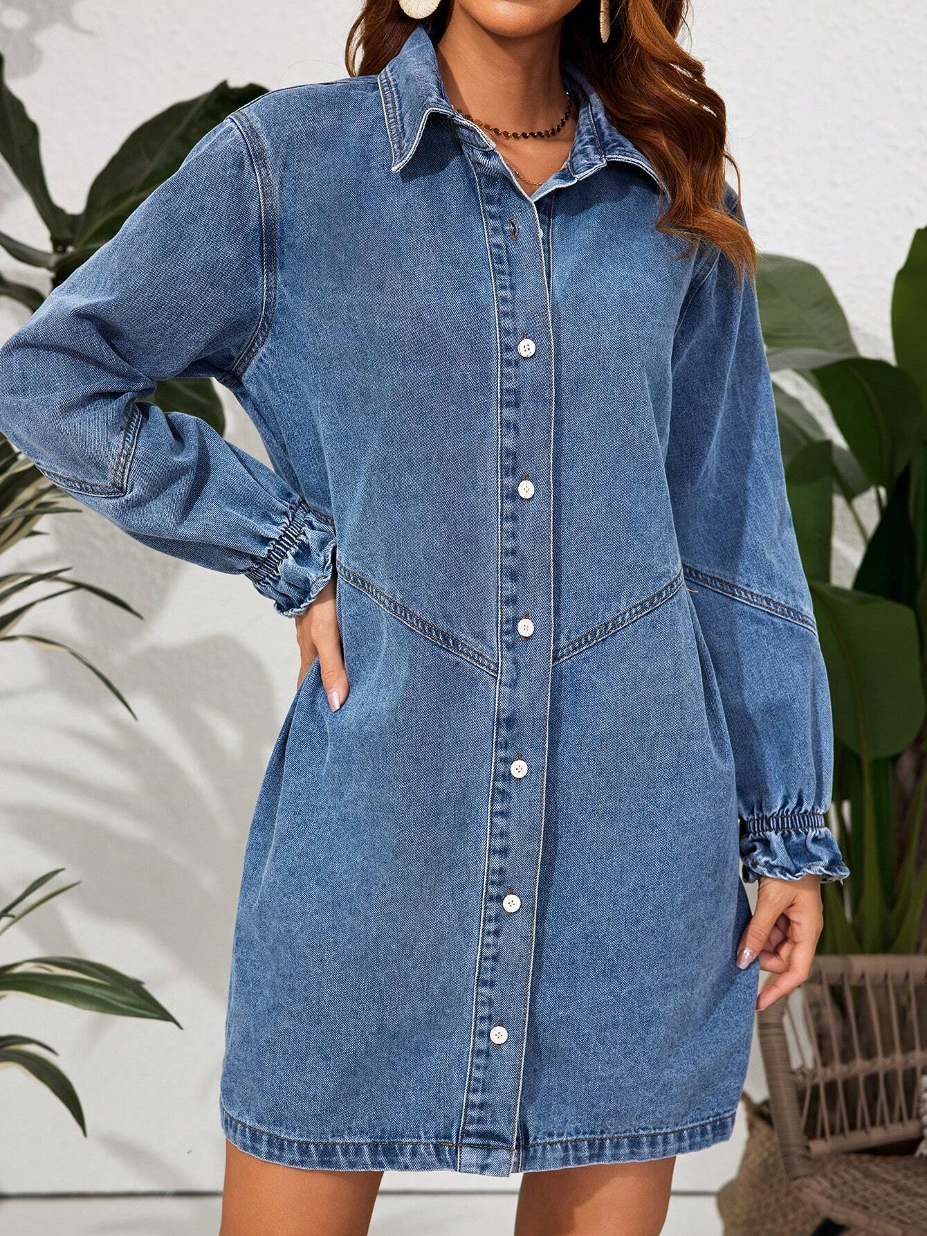 VCAY Loose Fit Denim Dress