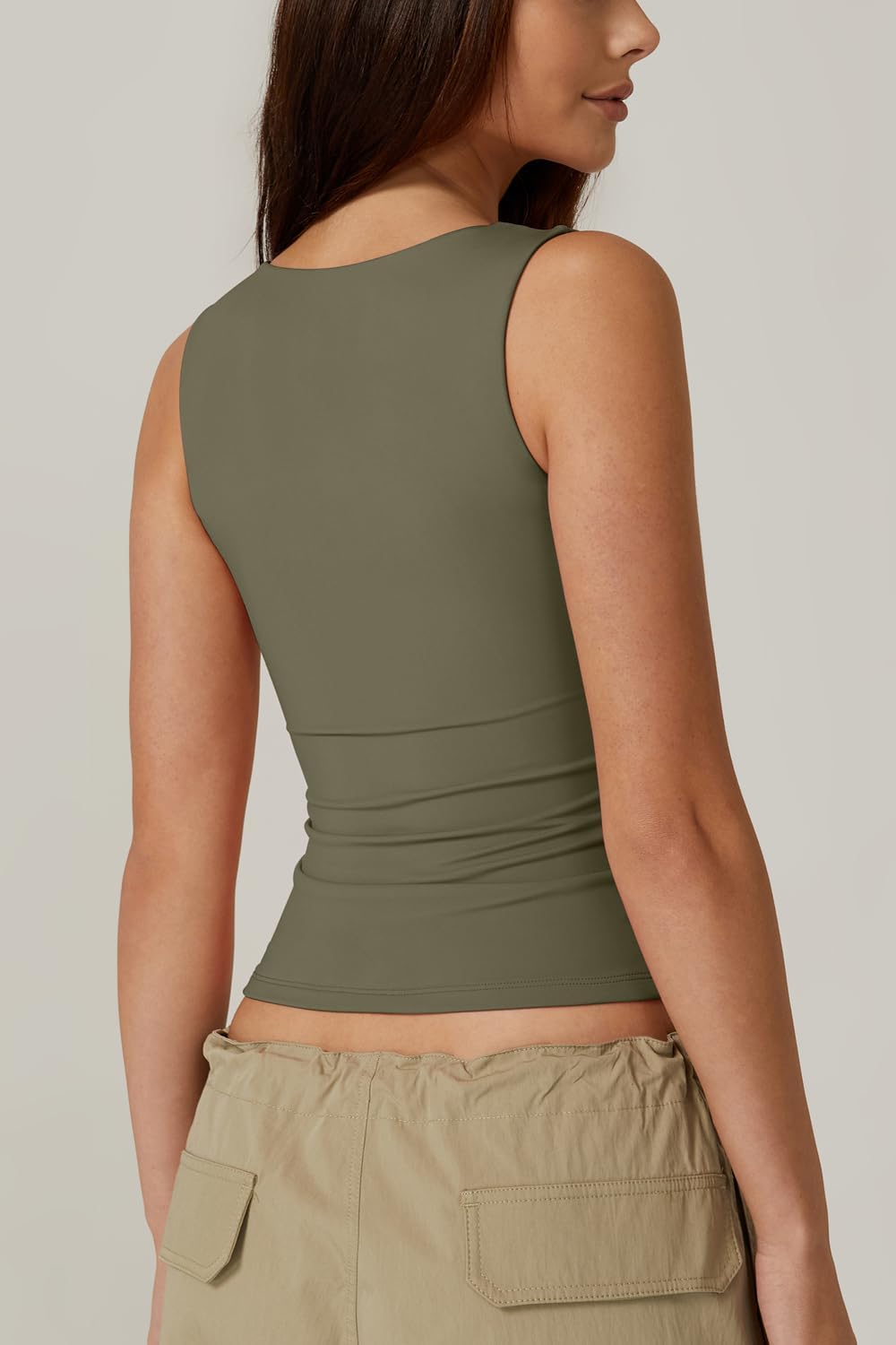 Square Neck Fitted Tank Top