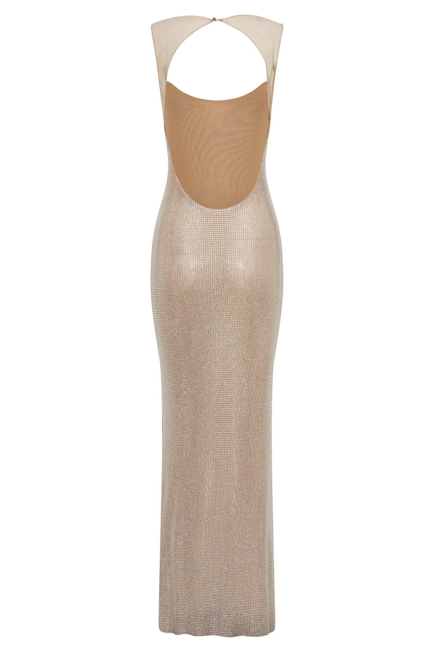 Jasmyn Hot Fix Maxi Dress With Mesh Back