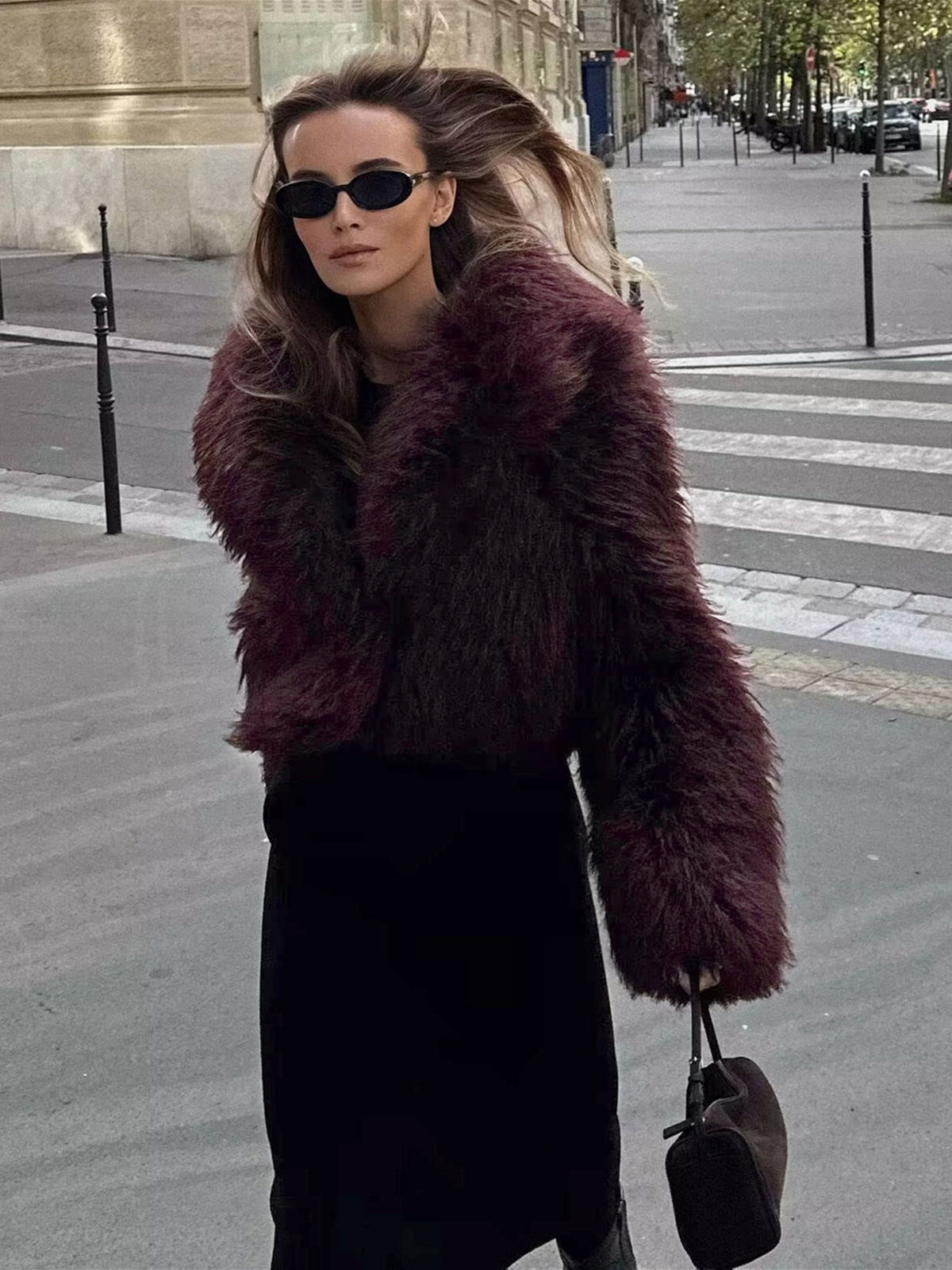 Fuzzy Faux Fur Short Coat