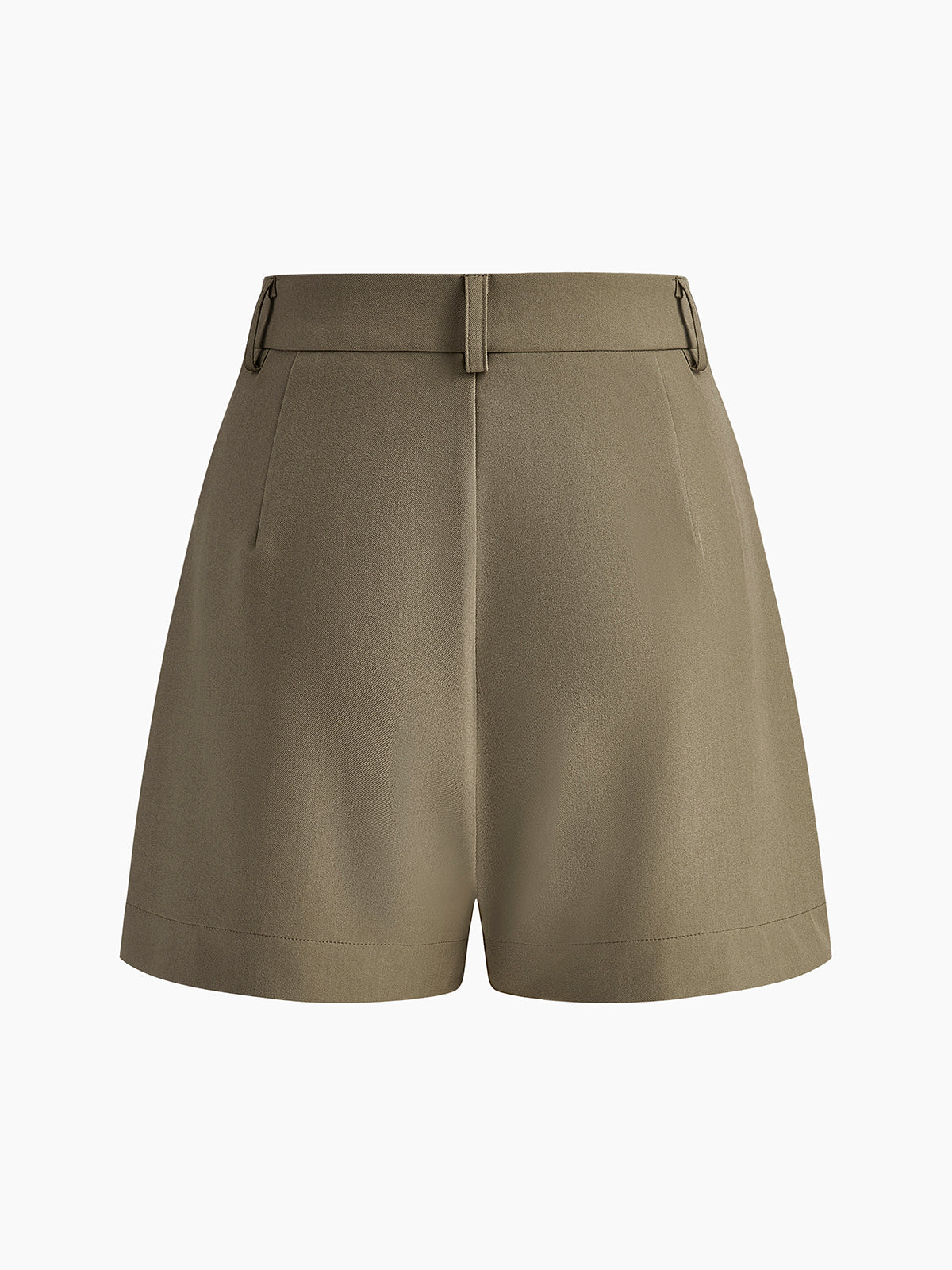 Casual Mid Waist Shorts Without Belt