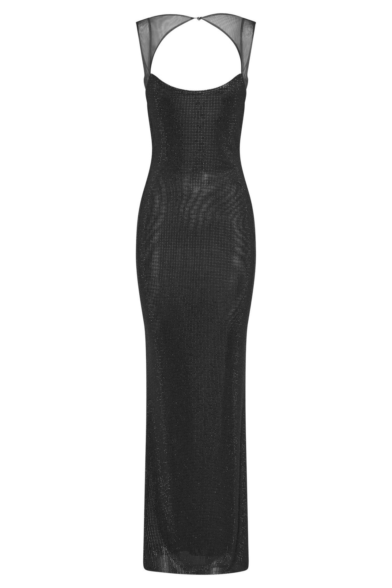 Jasmyn Hot Fix Maxi Dress With Mesh Back