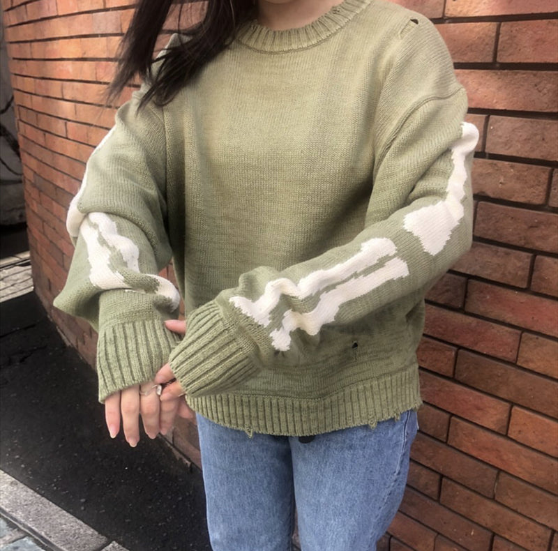 Owens Skeleton Bone Sweater