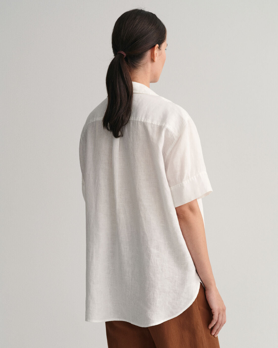 Popover Linen Short Sleeve Blouse