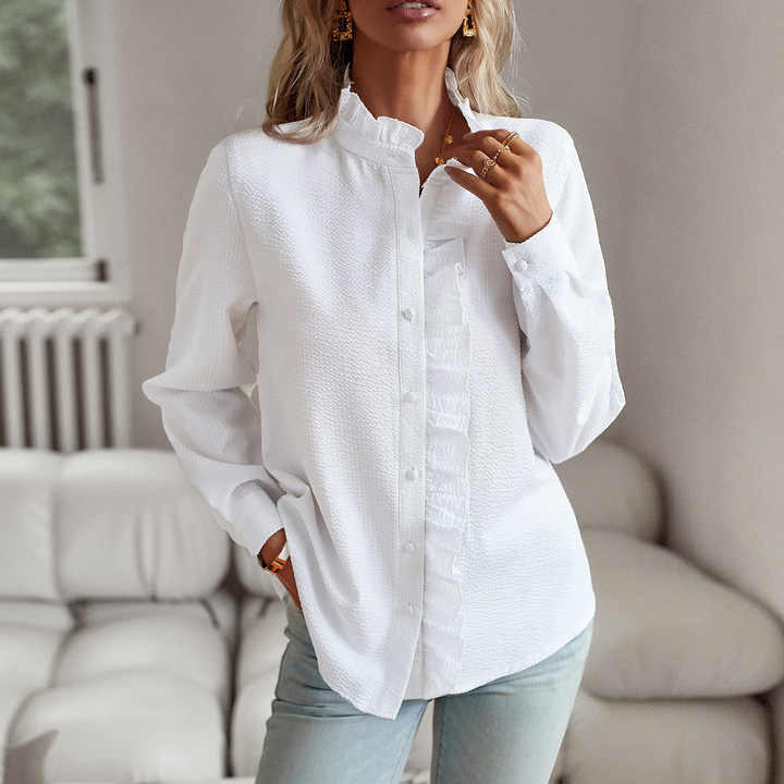 Ruffle Long Sleeve Shirt